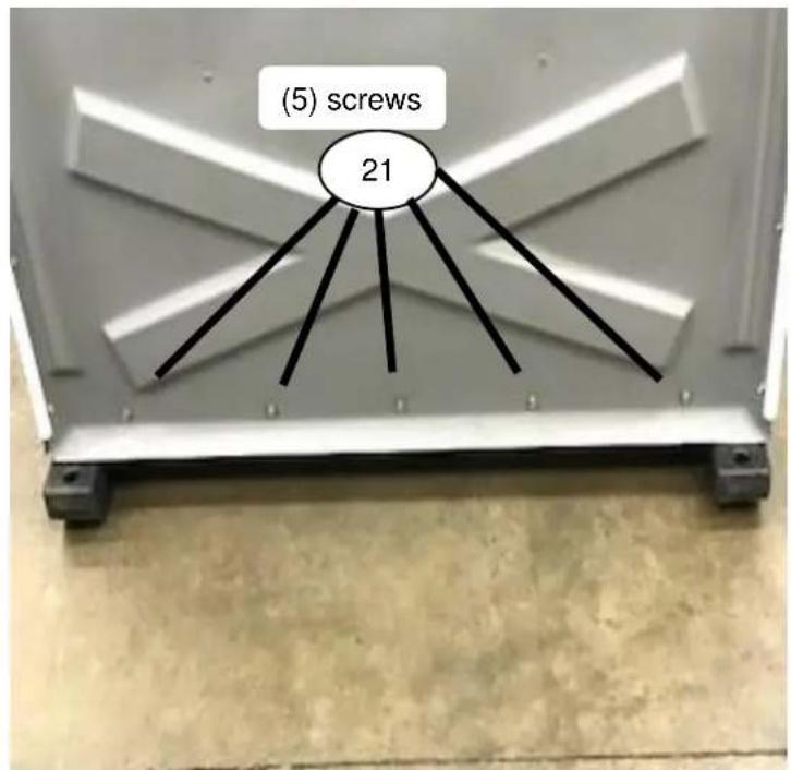 (5) screws 21
