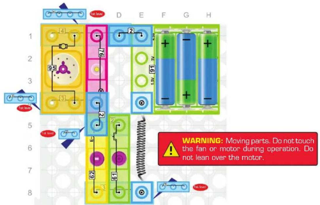 1st level D E F G H 1 2 3 4 5 6 7 8 9 1st level 1st level WARNING: Moving parts. Do not touch the fan or motor during operation. Do not lean over the motor.