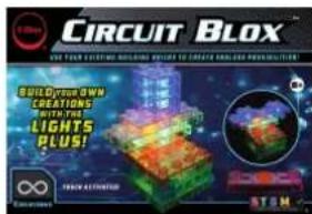 CIRCUIT BLOX WE THE FOUNTING NOODLES SHOULD BE CREATED ENGLISH PENSIFICATION BUILD YOUR OWN CREATIONS WITH THE LIGHTS PLUS! NEW ARRIVITED STM