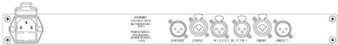 WARNING/ ELECTRIC CLOSING BEFORESTNING 30V/4 FUSE16728000 POWER168000 POWER168000 LINEOUT2 LINEK2 MICIN2 MICIN1 LINEK1 LINEOUT1