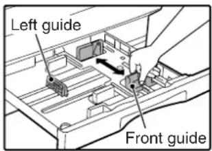 Left guide Front guide