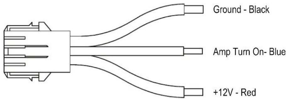 Ground - Black Amp Turn On- Blue +12V - Red