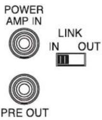 POWER AMP IN LINK IN OUT PRE OUT