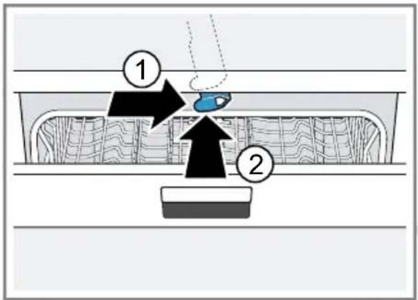 Diagram showing two labeled components (1 and 2) with arrows indicating motion or movement, likely illustrating a mechanical or fluid dynamics concept.