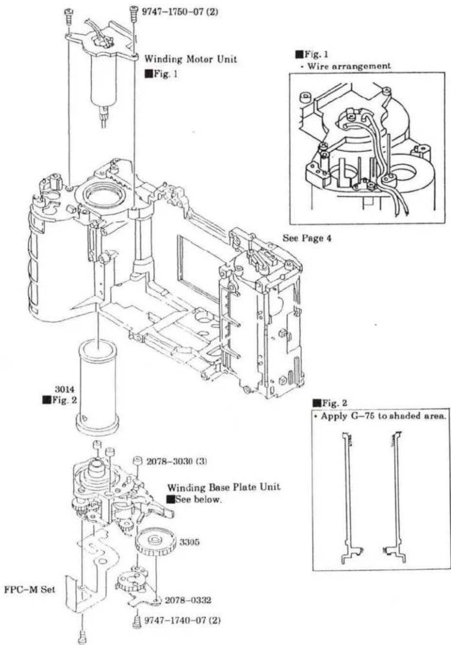 KONICA MINOLTA Maxxum 400Si - ② Winding Base Plate Unit, Winding Motor Unit Installation - 1