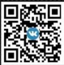 QR code with a blue circular logo in the center, likely linking to a digital resource or website.