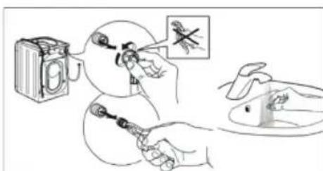 Diagram illustrating a medical procedure involving a device, a hand holding a tool, and a surgical tool in use.