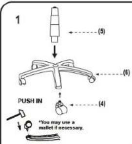 1 (5) (6) PUSH IN (4) *You may use a mallet if necessary.