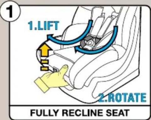 InfaSecure Momentum More - Rearward Facing Mode Seat Belt Installation (Use For Infant) - 1