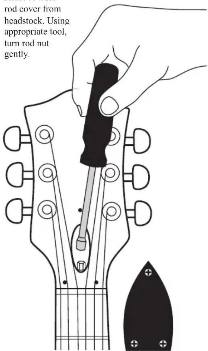 rod cover from headstock. Using appropriate tool, turn rod nut gently.