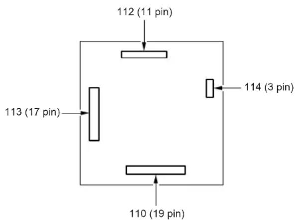 KONICA MINOLTA 7145 - LT-203 Connector Layout Drawing - 1