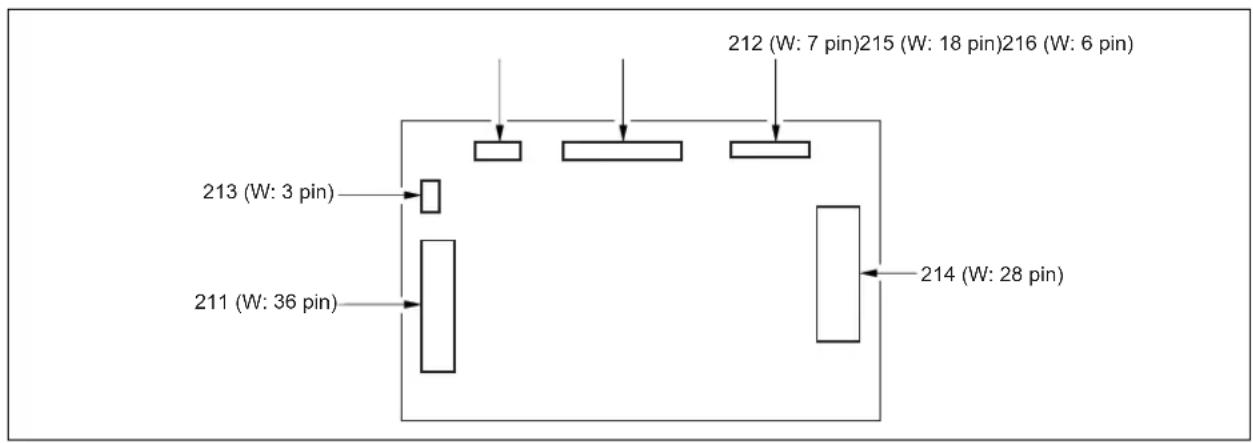 KONICA MINOLTA 7145 - DF-318/320 Connector Layout Drawing - 1