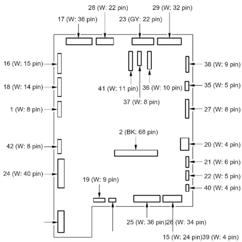 KONICA MINOLTA 7145 - 2.1 Main Body Connector Layout Drawing - 1