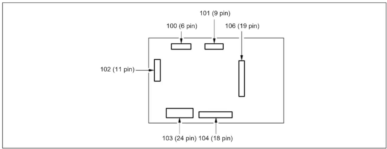 KONICA MINOLTA 7145 - DB-211 Connector Layout Drawing - 1