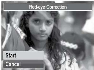 Red-eye Correction Start Cancel