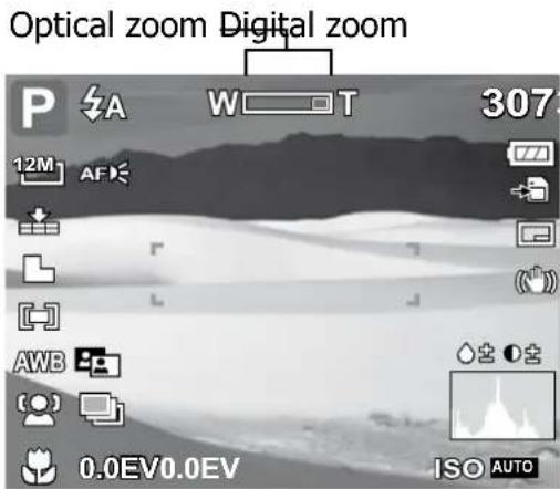 Optical zoom Digital zoom P A W T 307 12M AF AWB 0.0EV0.0EV ISO AUTO