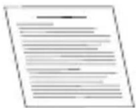 Scanned document page with placeholder text lines and a horizontal line at the top