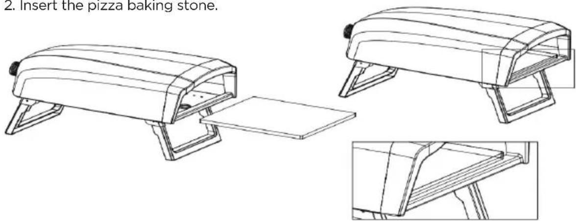 2. Insert the pizza baking stone.