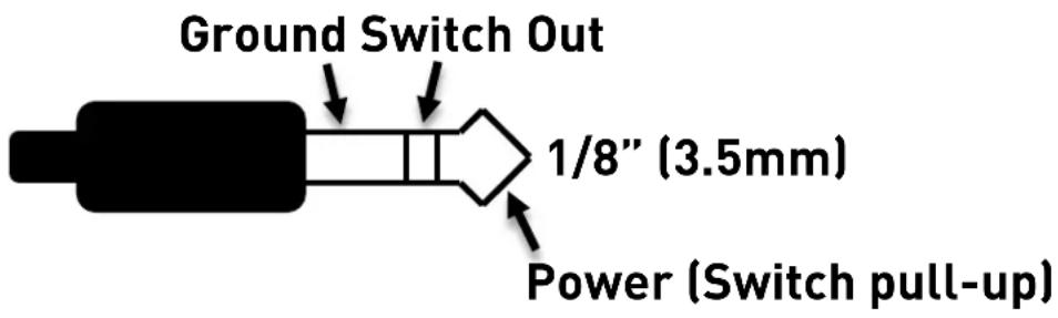 Ground Switch Out 1/8" (3.5mm) Power (Switch pull-up)
