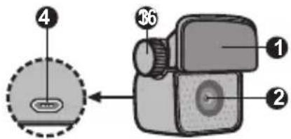 Diagram showing a device with labeled parts and an arrow indicating direction, including numbered annotations 1, 2, and 36.