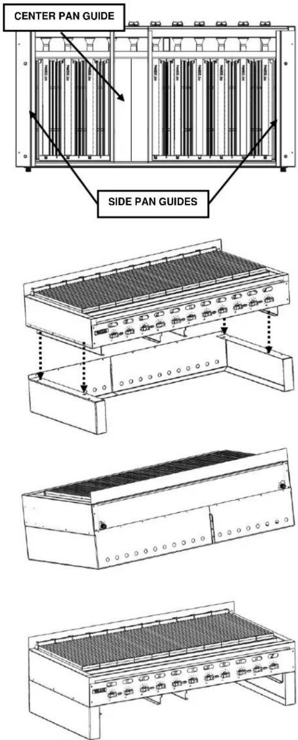 CENTER PAN GUIDE SIDE PAN GUIDES