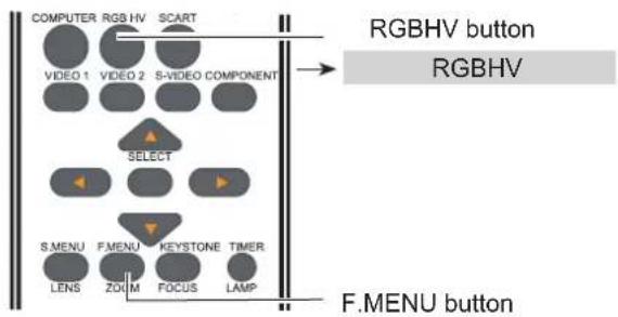 ASK PROXIMA E1655U-A - Input source selection (RGBHV) - 1