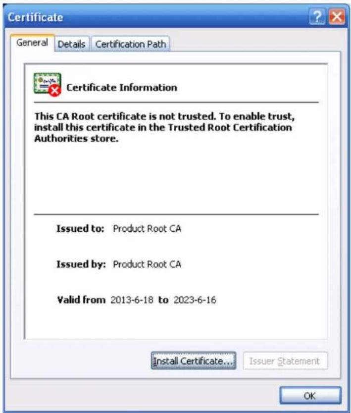 Holis HOLHD16002 - Download root certificate - 2