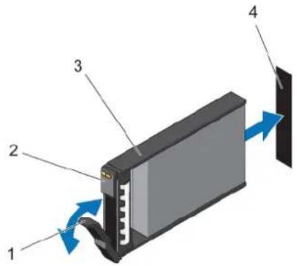 Diagram of a device with numbered components and directional arrows indicating flow or movement