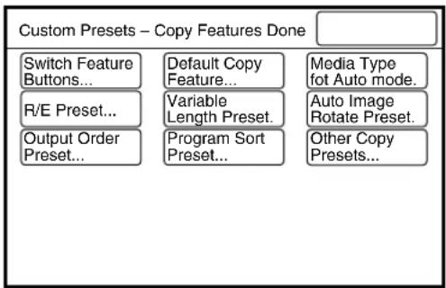 XEROX 6030 - Changing Program Sort Presets - 1