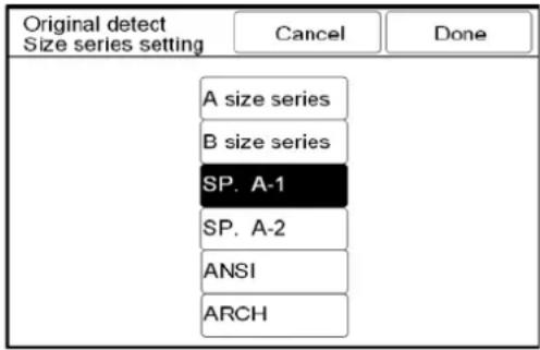 XEROX 6030 - When [Document size series] is selected - 1