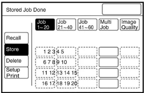 XEROX 6030 - Press the [Store] button. - 1