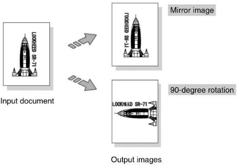 XEROX 6030 - Mirror Image, 90-Degree Rotation - 1