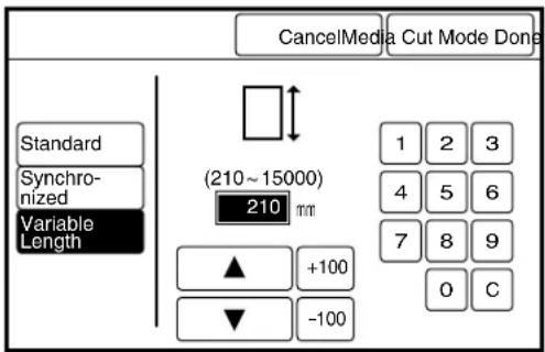 XEROX 6030 - When [Variable Length] is selected - 1