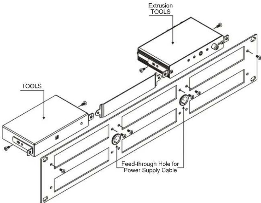 Extrusion TOOLS TOOLS Feed-through Hole for Power Supply Cable