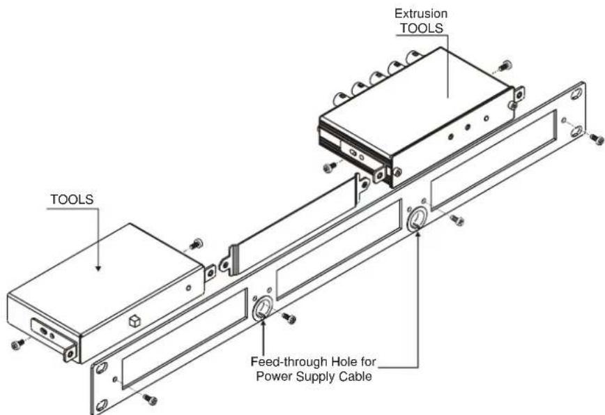 Extrusion TOOLS TOOLS Feed-through Hole for Power Supply Cable