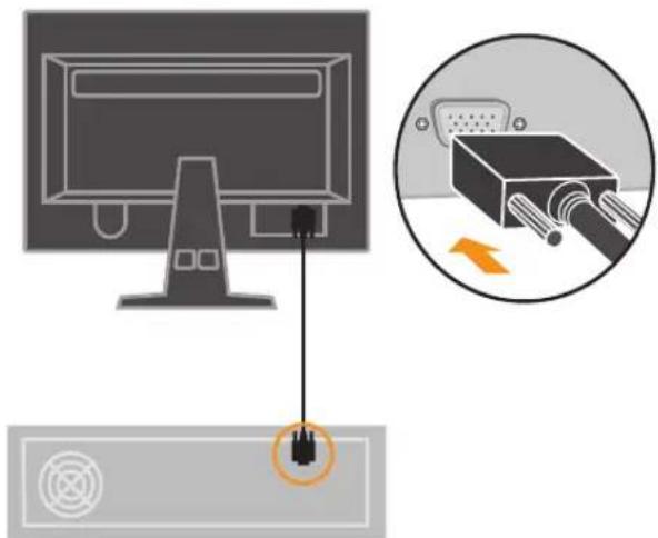 LENOVO ThinkVision LS2223 - Connecting and turning on your monitor - 4