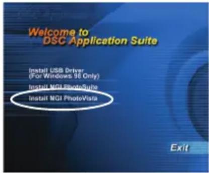 MINOX DC 2133 - To install MGI PhotoVista: - 1