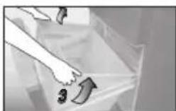 PANASONIC NR-BW465V - Removing the top and bottom freezer case for cleaning. - 3