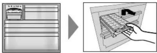 Diagram showing a 3-Flop box transforming into a device with a hand interacting with the internal grid.