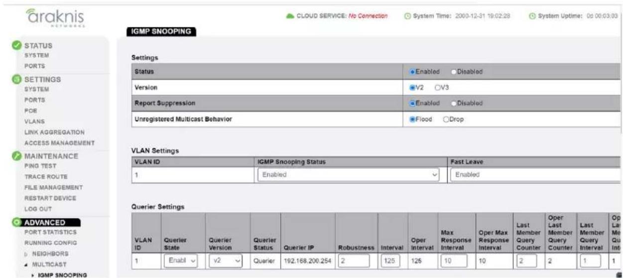 Key Digital KD-IP922DEC-II - IGMP Setup Guide: Araknis 4K Systems (KD-IP822/922/1022) - 3