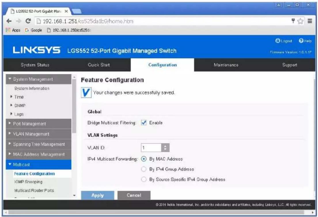 Key Digital KD-IP922DEC-II - IGMP Setup Guide: Linksys 1080p Systems (KD-IP1080, KD-IP120) - 3