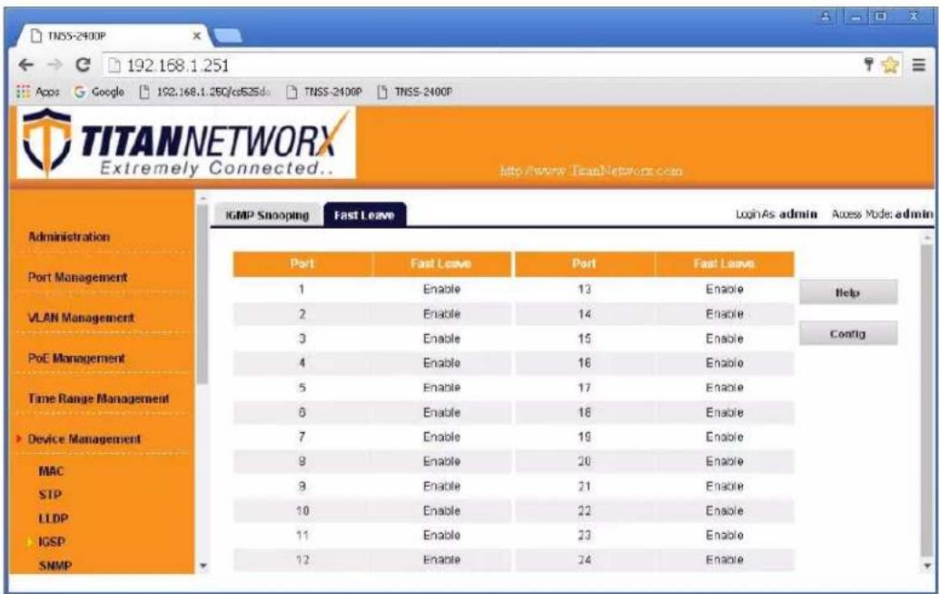 Key Digital KD-IP922DEC-II - Set Fast Leave to Enable, click Select All. Click OK, and OK again. - 6