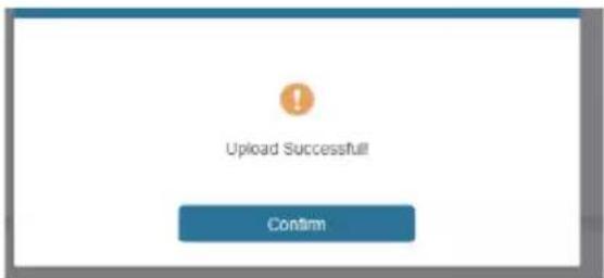 Upload Successful Confirm