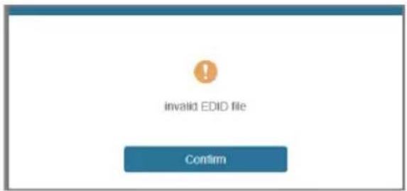 invalid EDID file Confirm