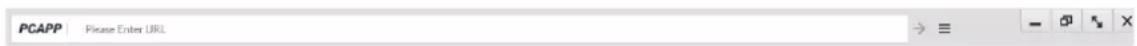PCAPP | Please Enter URL → ≡ - 0 % X