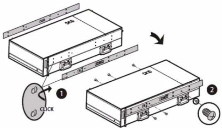 Technical diagram showing assembly steps of a device with labeled components and directional arrows indicating process flow.