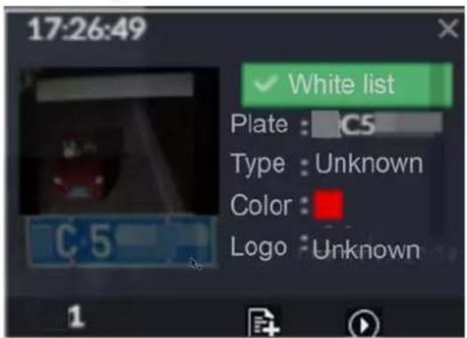 17:26:49 White list Plate : C5 Type : Unknown Color : Logo : Unknown