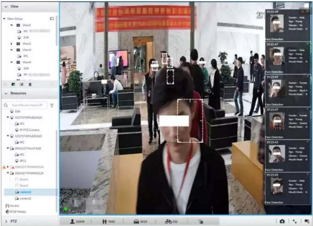 View View Group View1 IPC 108 View2 View3 IPC View4 108 IPC Resources SearchDevice Name:IP 108 5C070TAPAJEDA20 IPC IP PTZ Camera 5C070TAPAJEDA20 IPC 4K02337VAJIF1AE IPC IPC2 1D01D77PAW00124 1D01D77PAW00124 Door1 Door2 camers1 camers2 Access RTSP Media PTZ 23449 7045 3019 532 19:22:49 Gender: Male Age: Young Classm: No Mouth Mask: N Face Detection 19:22:47 Gender: Male Age: Young Classm: No Mouth Mask: N Face Detection 19:22:47 Gender: Female Age: Young Classm: Black-F Mouth Mask: N Face Detection 19:22:47 Gender: Female Age: Young Classm: Camera Mouth Mask: N Face Detection 19:22:43 Gender: Male Age: Young Classm: Camera Mouth Mask: N Face Detection 19:22:45 Gender: Male Age: Young Classm: No Mouth Mask: N Face Detection