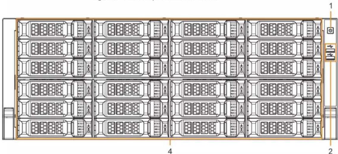Technical schematic of a multi-level storage or rack system with labeled components and numbered sections