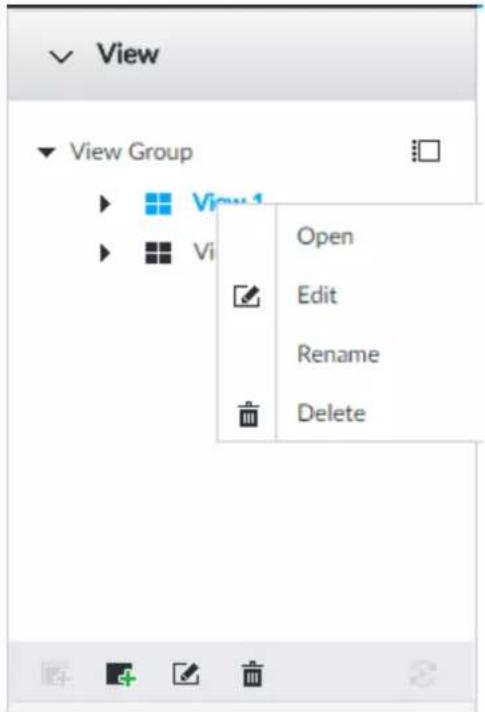 View View Group View 1 Open Edit Rename Delete
